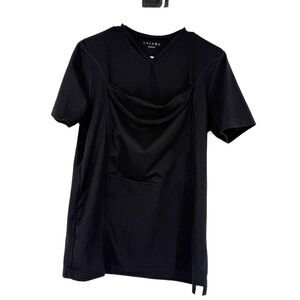 Lalabu Shirt Black Dad Baby Kangaroo Pocket Stretch Cats Men Medium